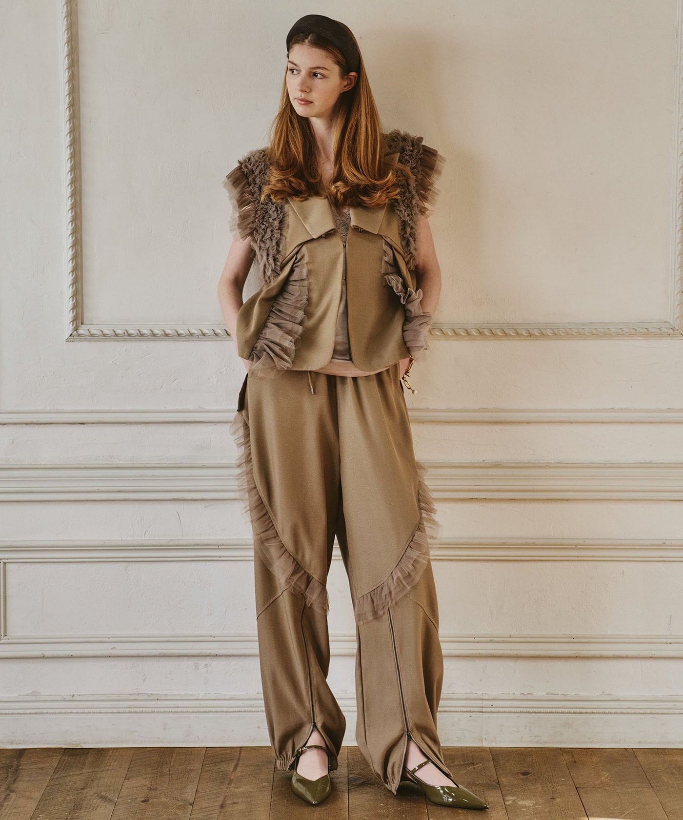 一部カラー予約】【J1U by LA BELLE ETUDE】フロント裾ZIPチュール