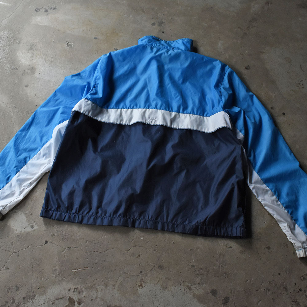 80's NIKE 紺タグ 刺繍ロゴ ナイロン トラックジャケット 240623H