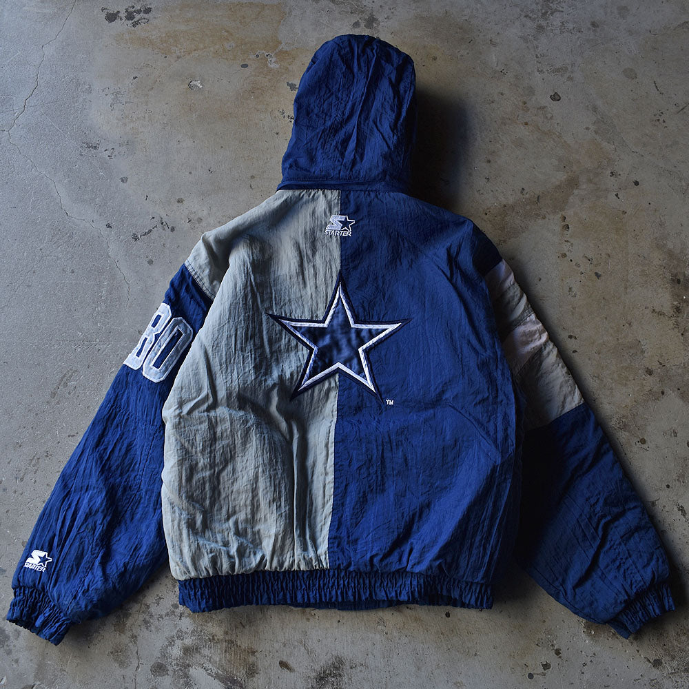 90's STARTER “NFL Dallas Cowboys” 中綿入り ナイロンプルジャケット