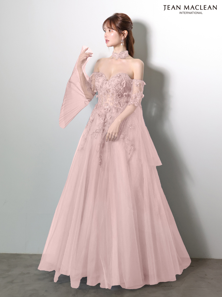 JEANMACLEAN/ジャンマクレーン】ベアトップ 袖付き 長袖 チョーカー