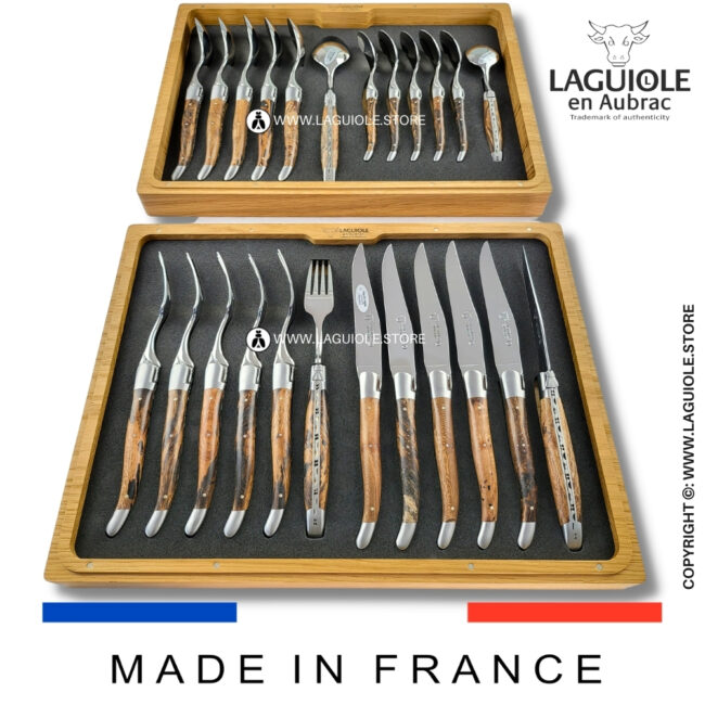 Laguiole en Aubrac 24-piece Flatware Set - Vinestock wood
