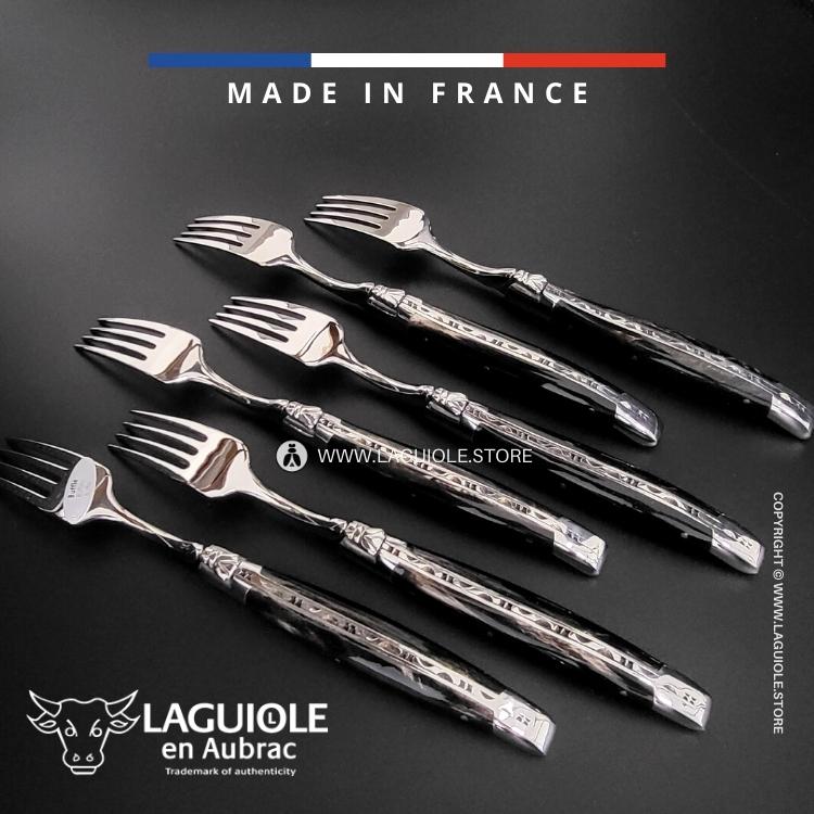 Laguiole en Aubrac Table Forks Buffalo Horn - Set of 6