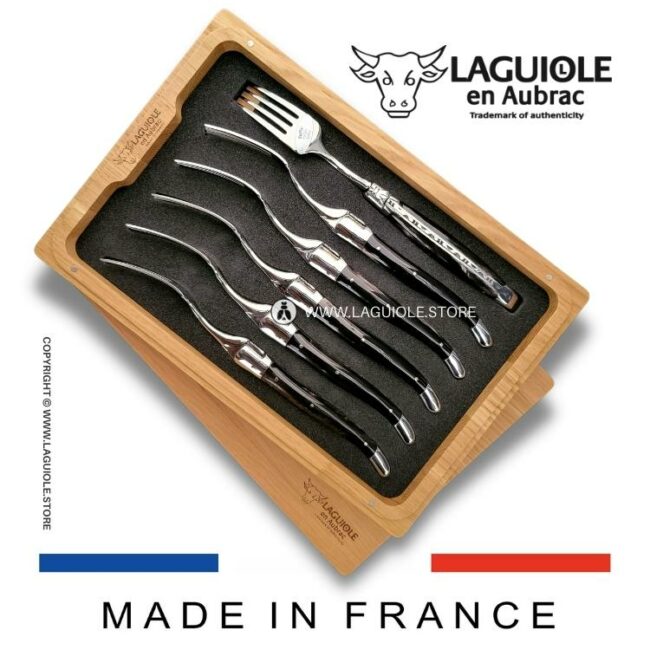 Laguiole en Aubrac Table Forks Buffalo Horn - Set of 6