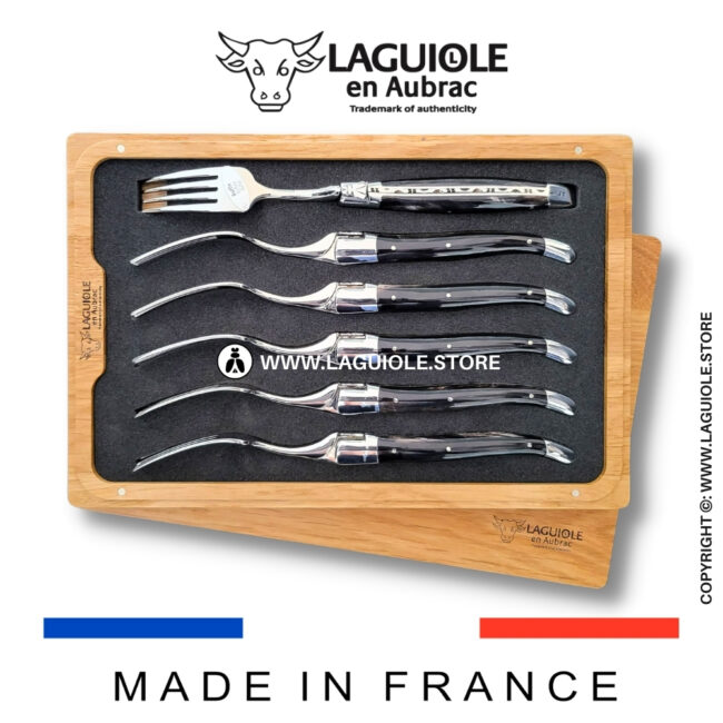 Laguiole en Aubrac Table Forks Buffalo Horn - Set of 6