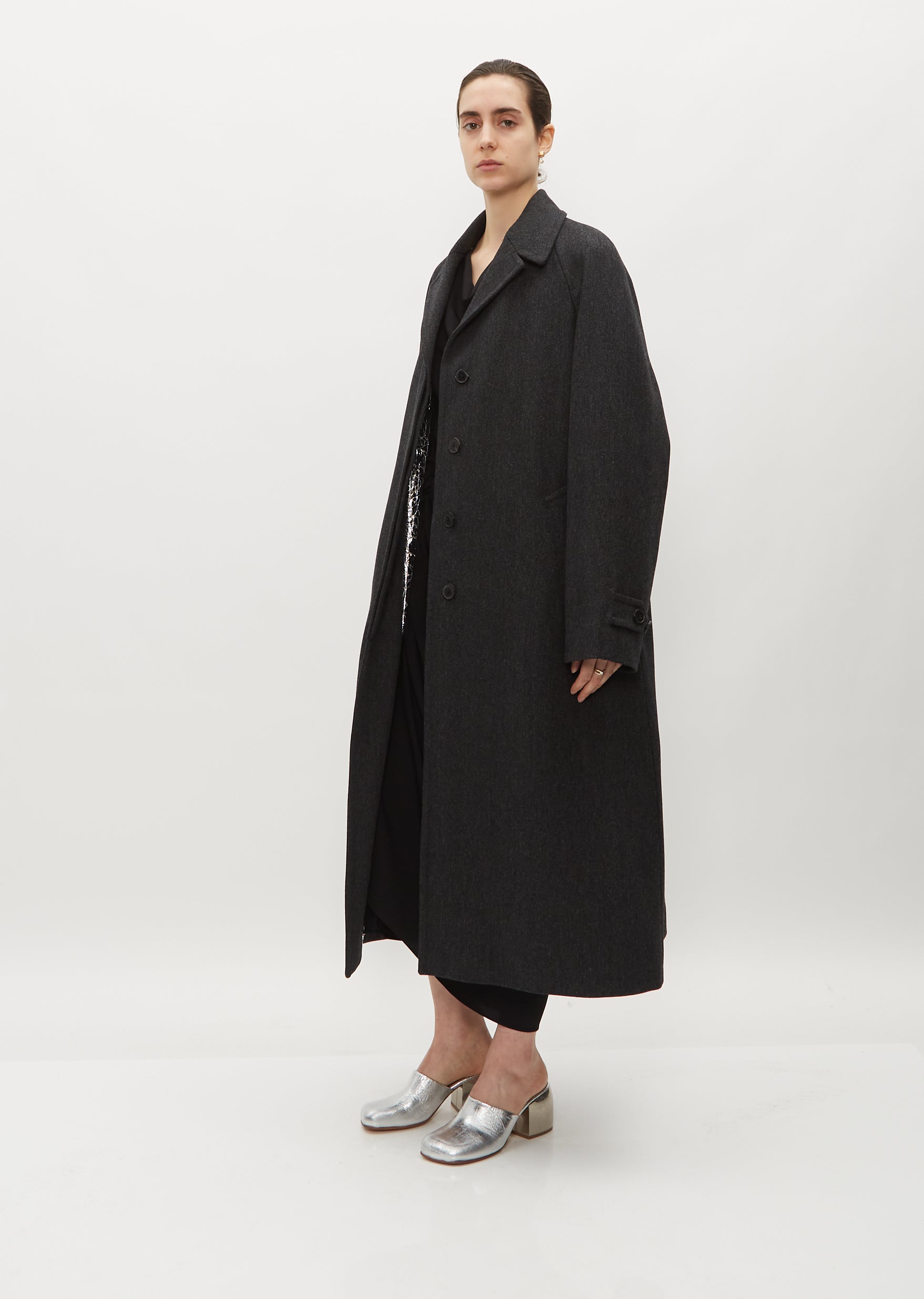 WYTHE NEW YORK RAGRAN WOOL OVERCOAT Mサイズ