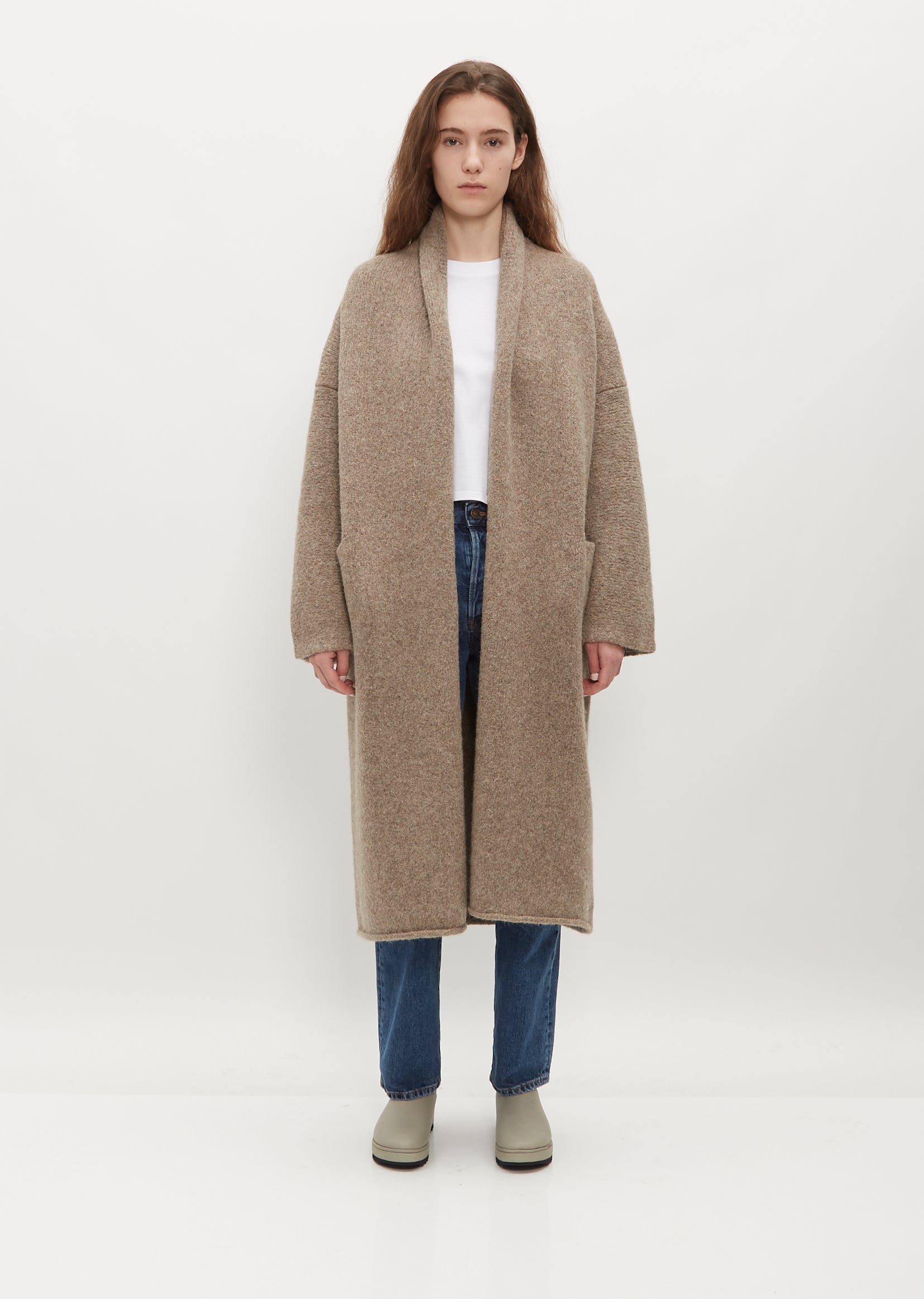 Long Shawl Cardigan — Driftwood – La Garçonne