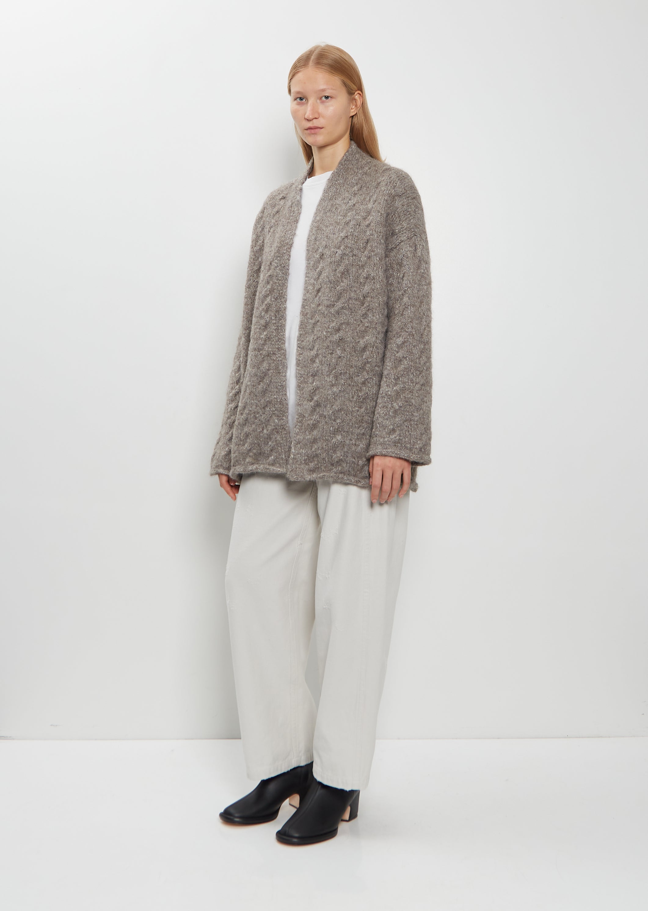 Alpaca Wool Cable Cardigan – La Garçonne