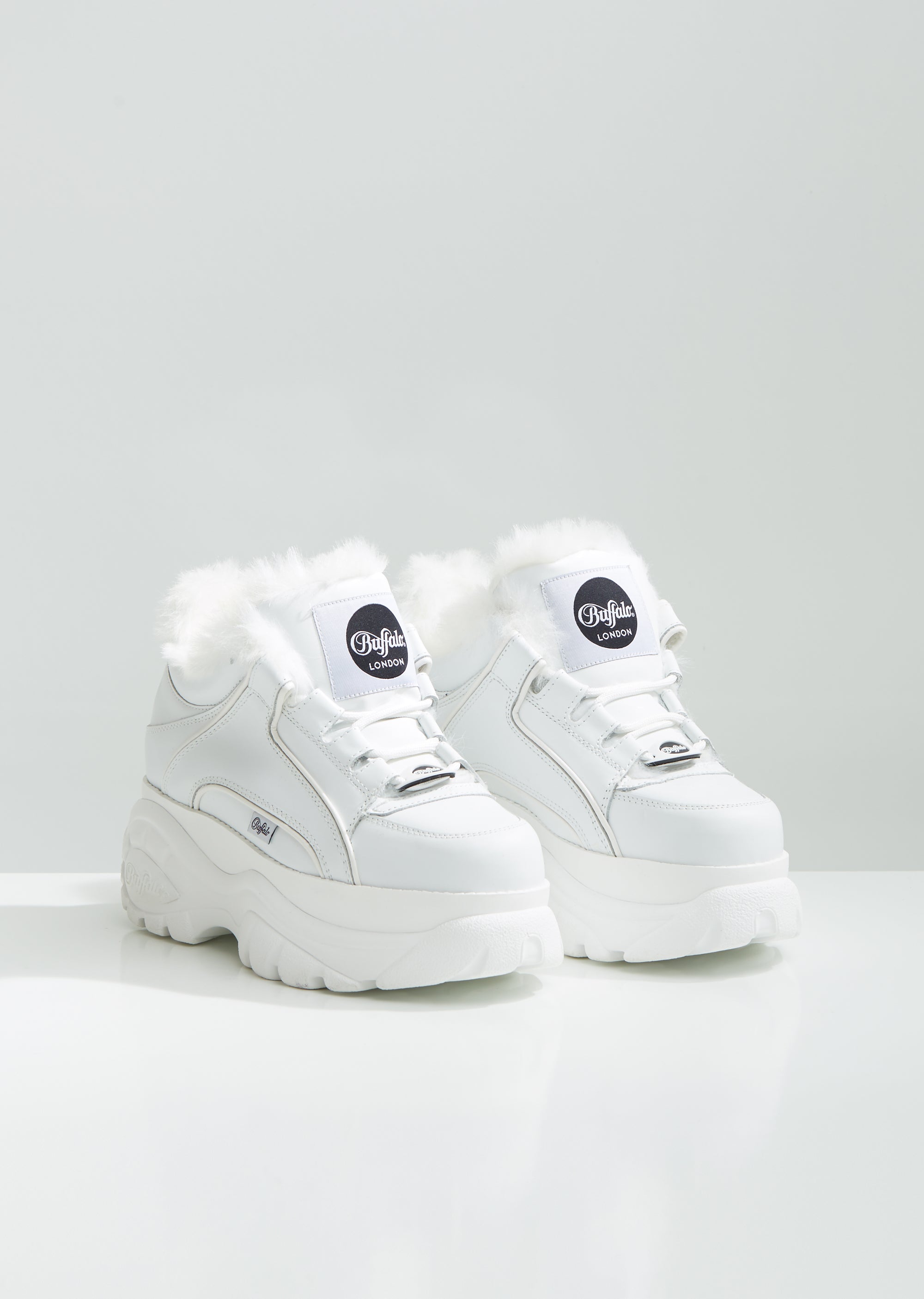 X Buffalo London Leather Platform Sneakers by Junya Watanabe- La