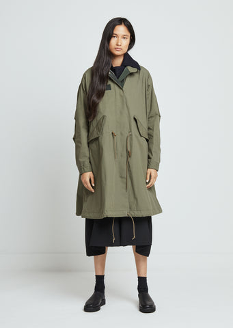 Cotton Nylon Oxford Coat by Sacai- La Garçonne