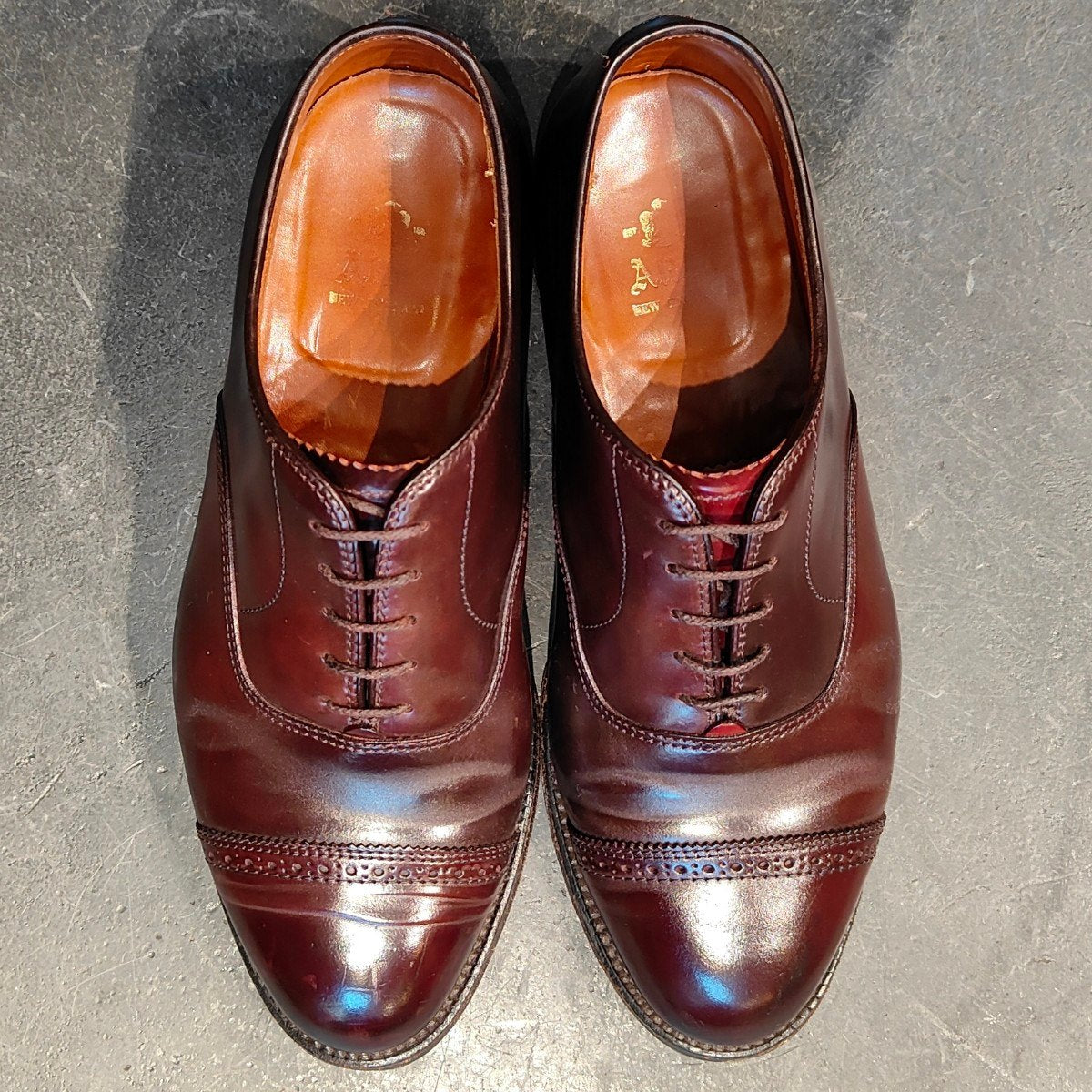 美品 【ALDEN】オールデン 9015 パンチドキャップトゥオックスフォード