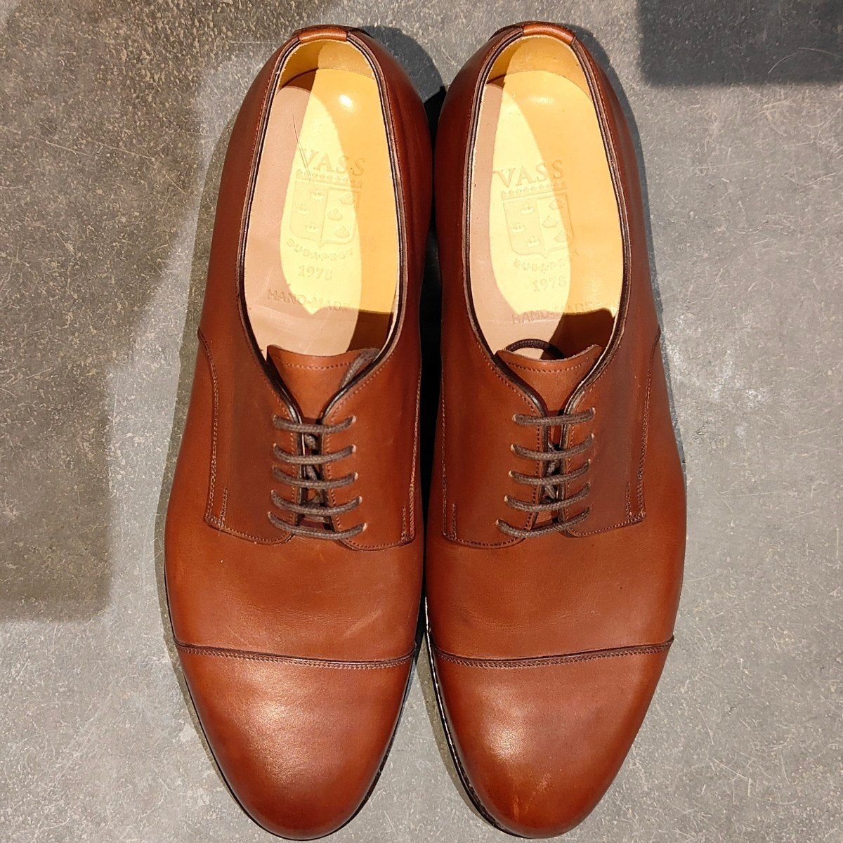 新品未使用【VASS】ヴァーシュ ストレートチップ ダービー カーフ