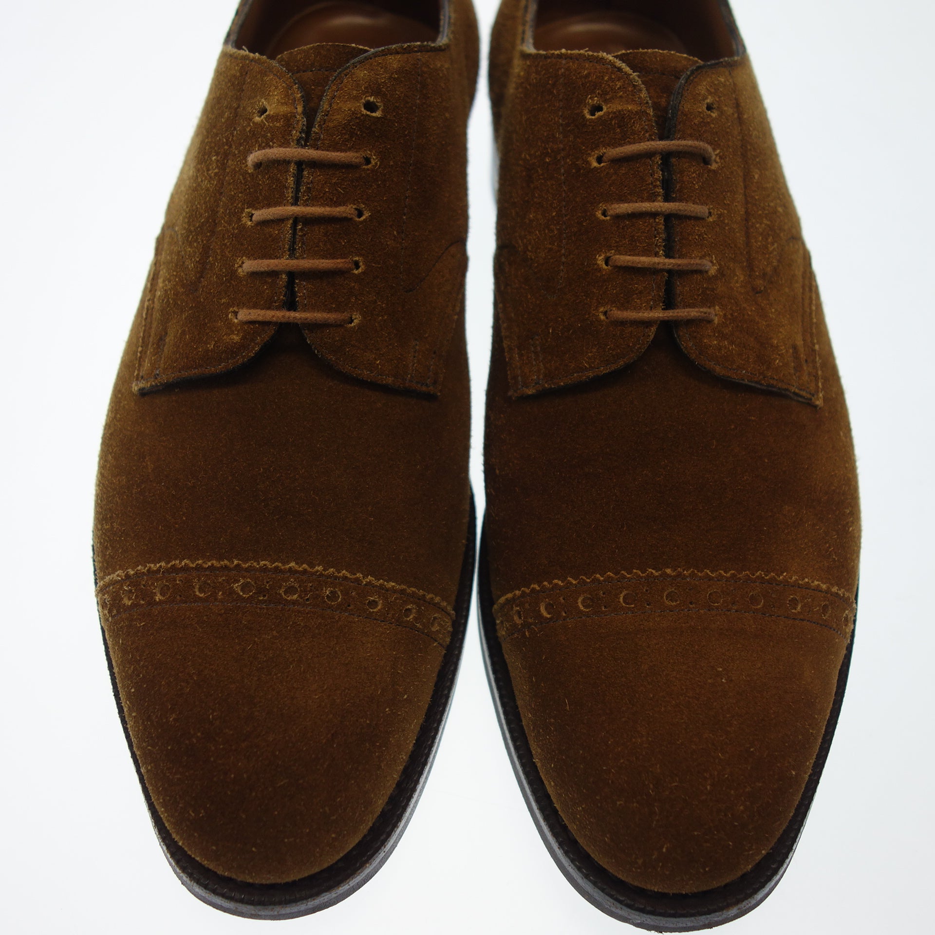 EDWARD GREEN】エドワード グリーン パンチドキャップトゥ スエード