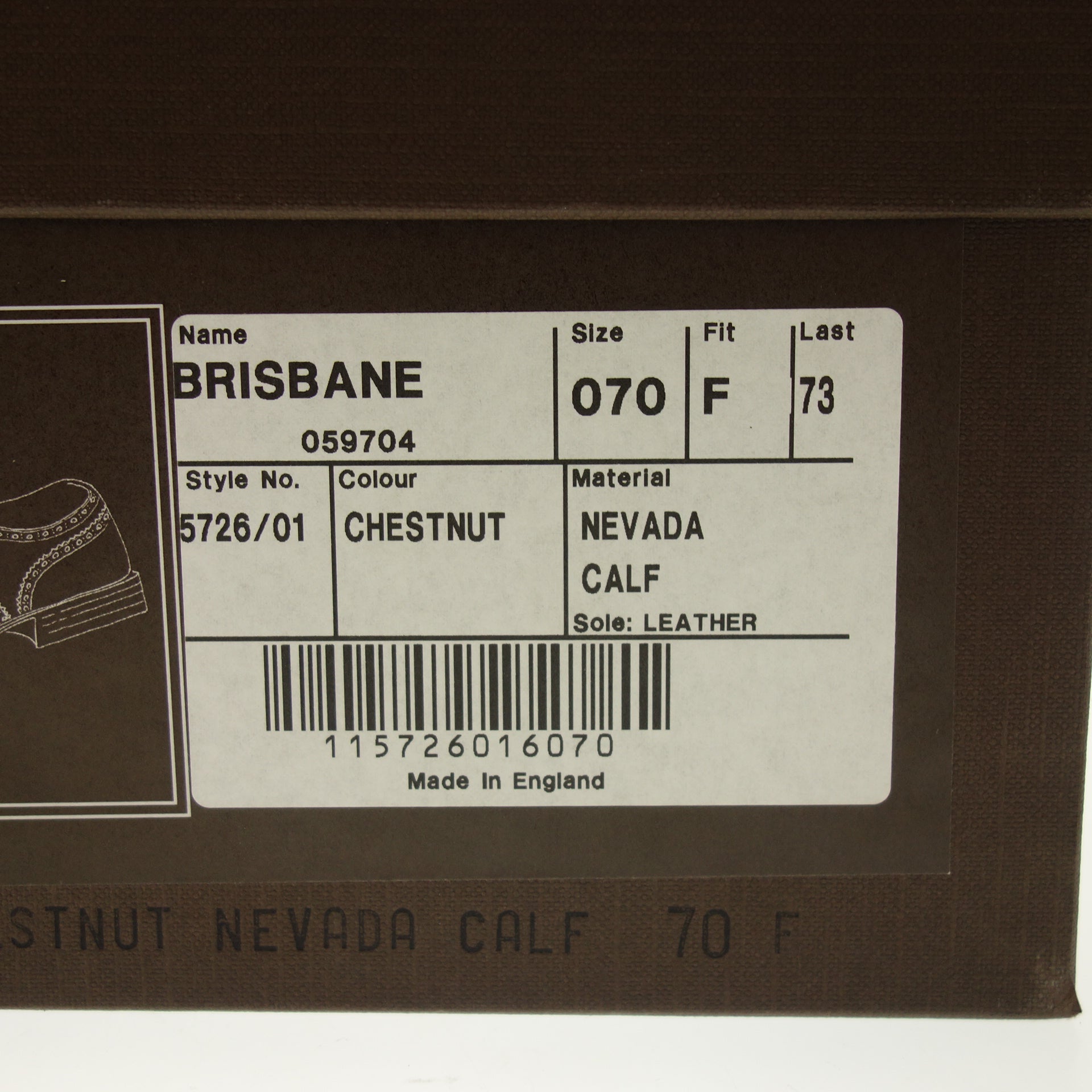 Churchs】チャーチ BRISBANE フルブローグ カーフ ブラウン サイズ UK7