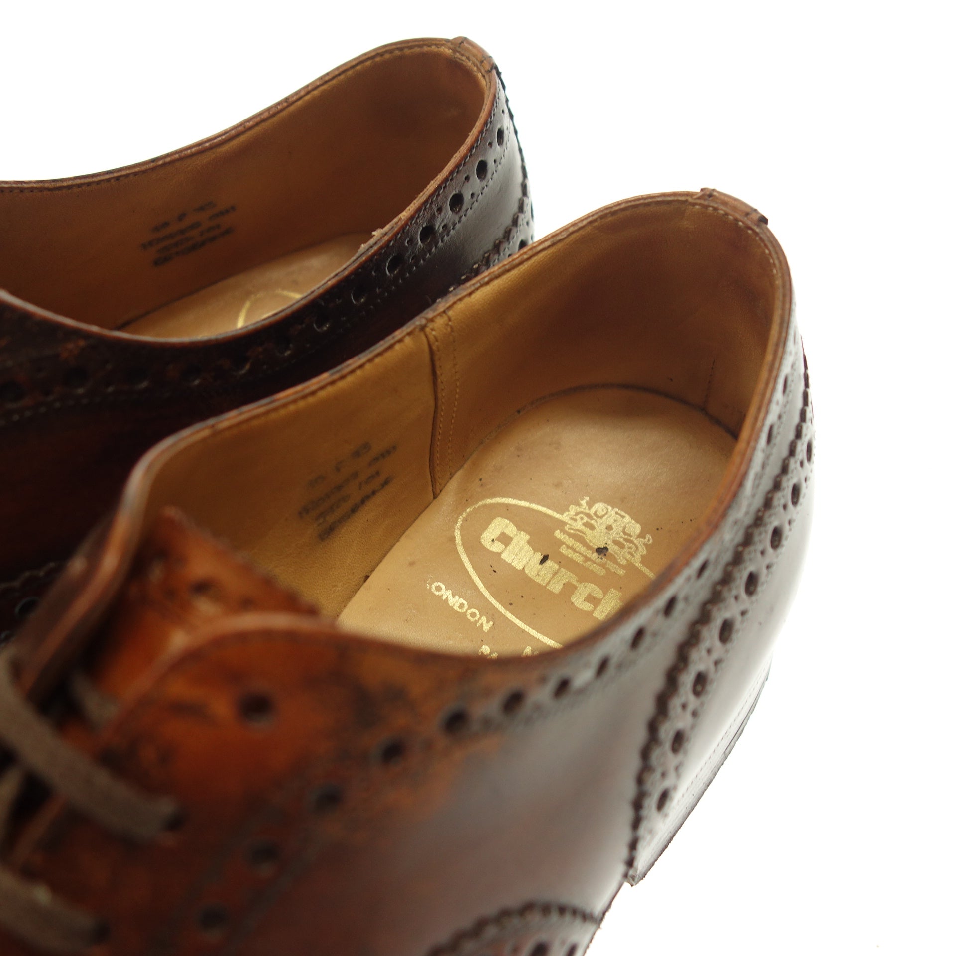 Churchs】チャーチ BRISBANE フルブローグ カーフ ブラウン サイズ UK7