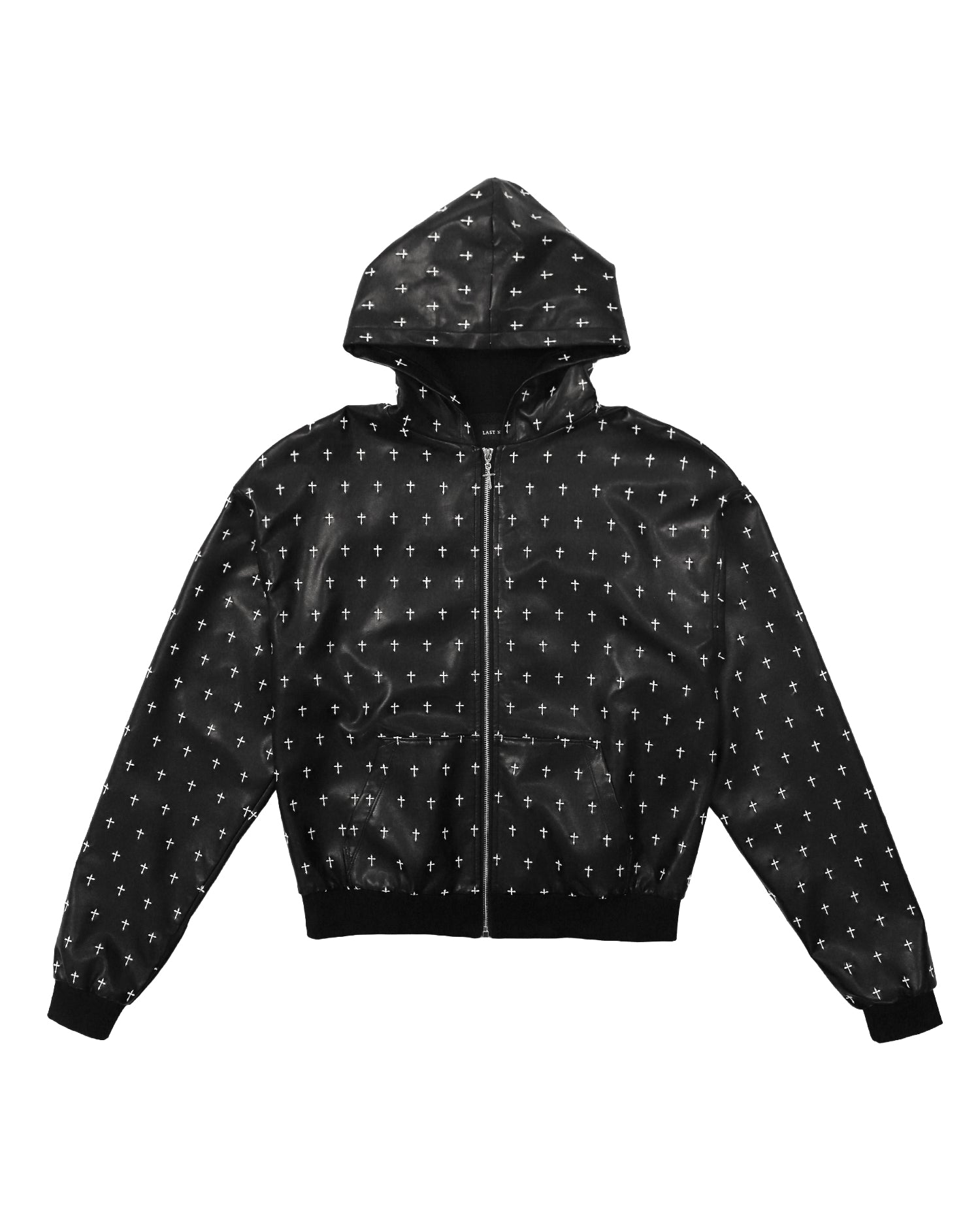 Allover Cross Zip-up Hoodie / Black｜LAST NEST Official Online Site
