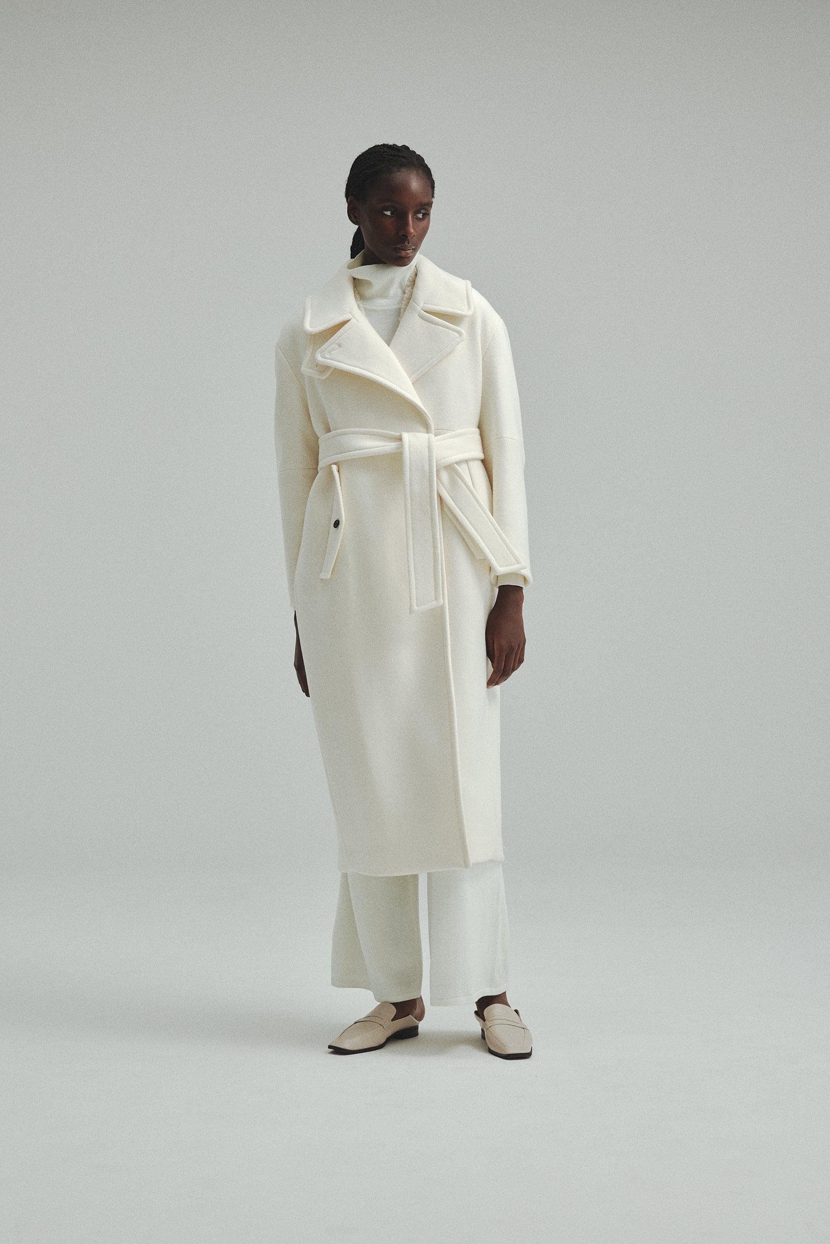 Double-breasted Wool coat – L'AUBE BLANC