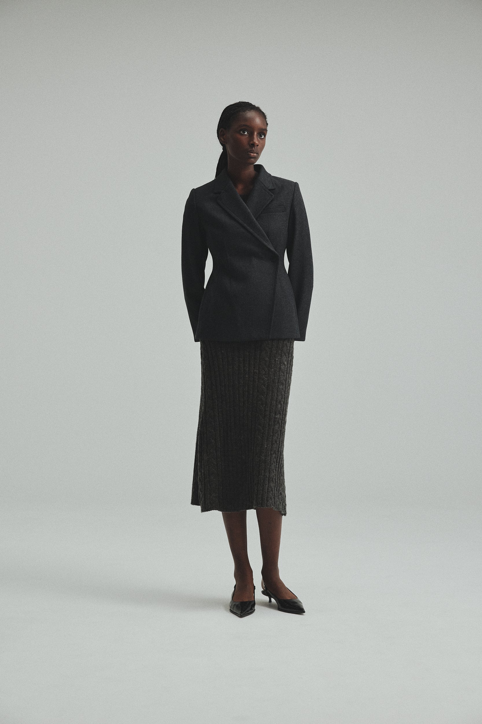 Cable knit Dress – L'AUBE BLANC