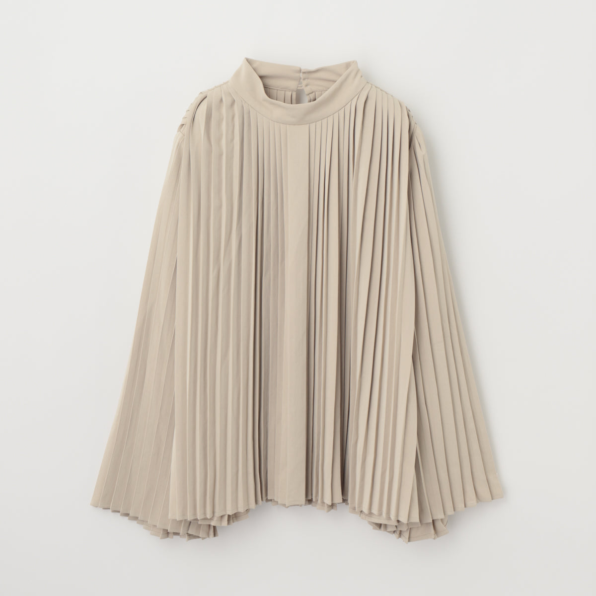 Powder Satin Pleats Cape Blouse – L'AUBE BLANC