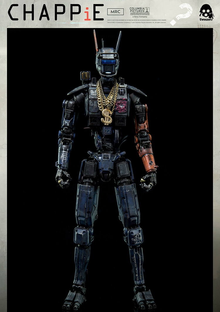 A Detailed Action Figure of Chappie, The Intelligent Robot From