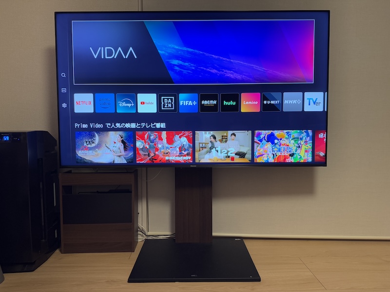 EQUALS(イコールズ)のテレビスタンド WALLウォール V2 ロータイプに60