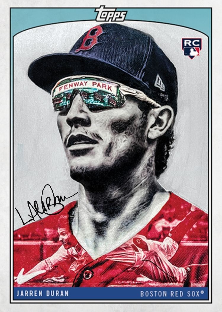 Lauren Taylor x Topps - Artist Autographed Jarren Duran RC Base Card