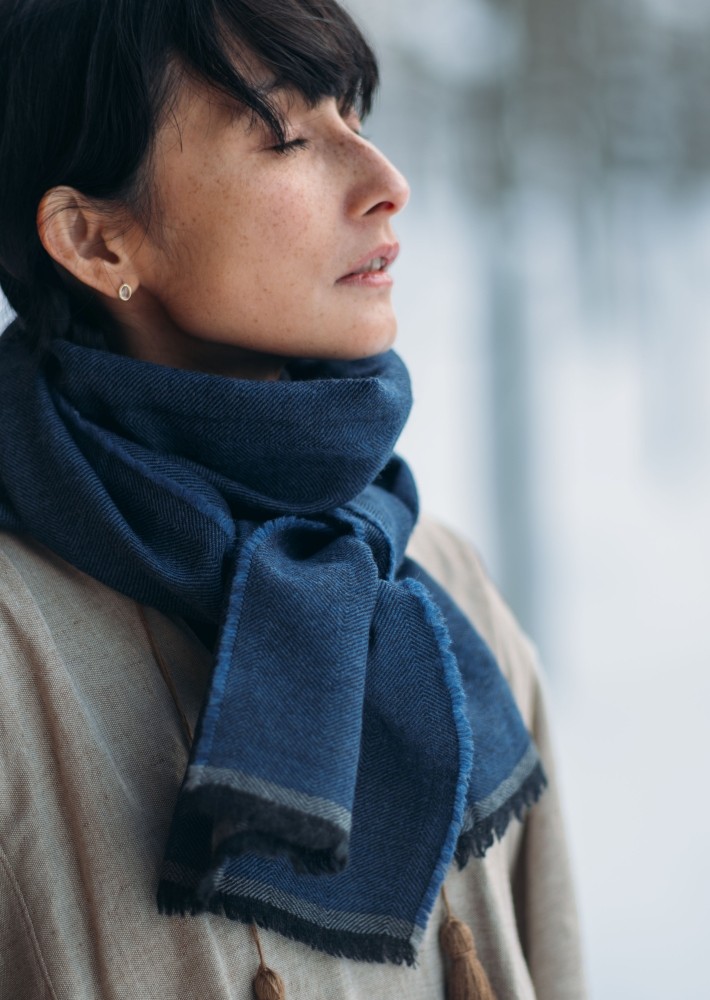 VIIRU merino wool stole 35x170cm+fringes – LAPUAN KANKURIT（ラプ