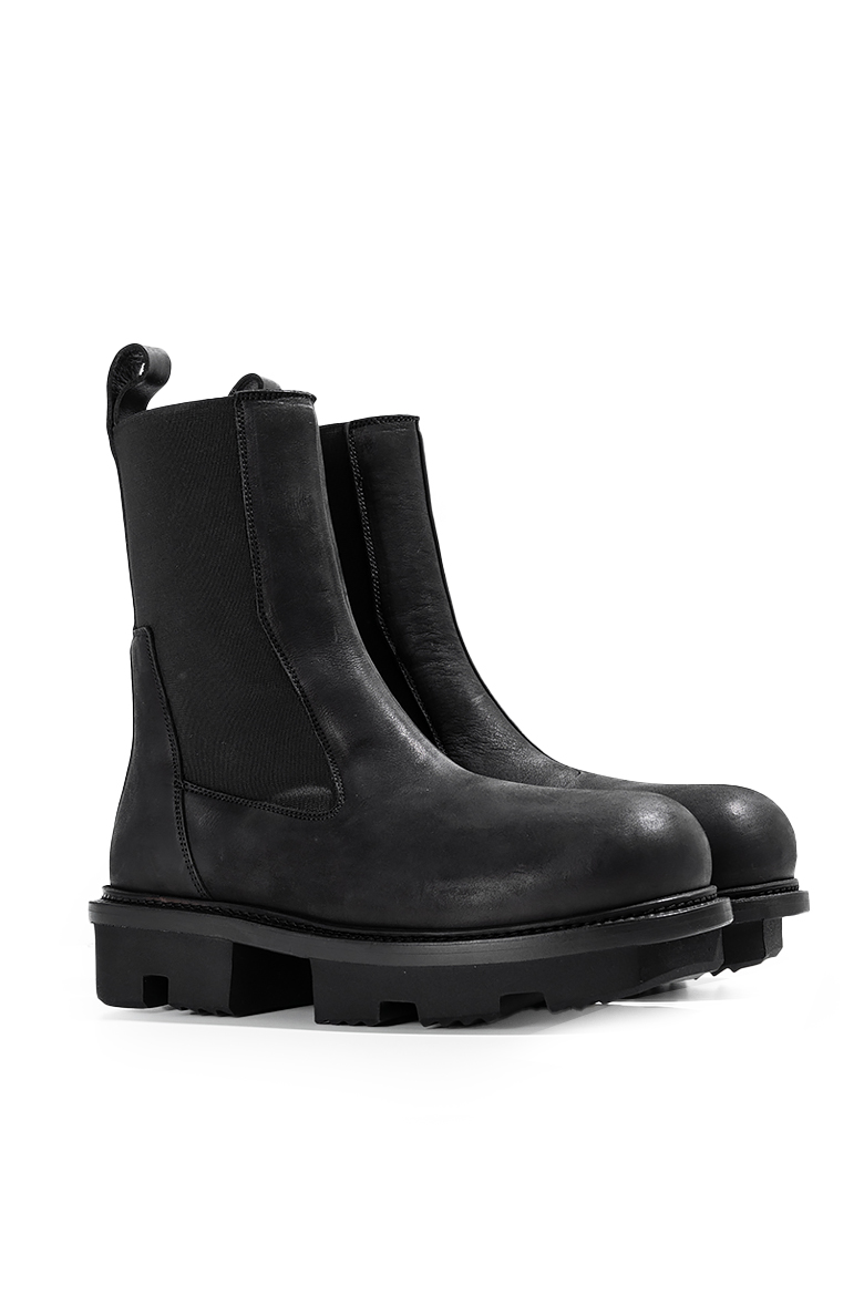 Shop RICK OWENS BOZO MEGATOOTH BOOTS BLACK | L'ARMOIRE