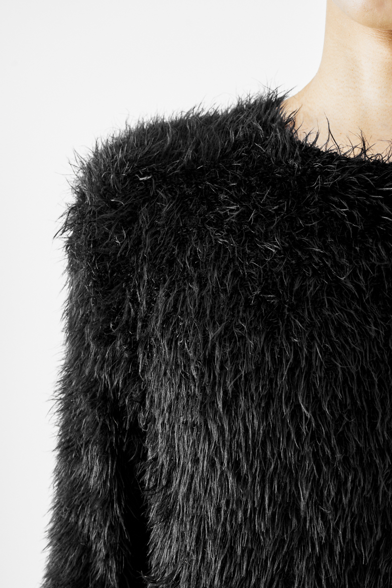 1017 ALYX 9SM | FEATHER CREWNECK SWEATER BLACK | L'ARMOIRE