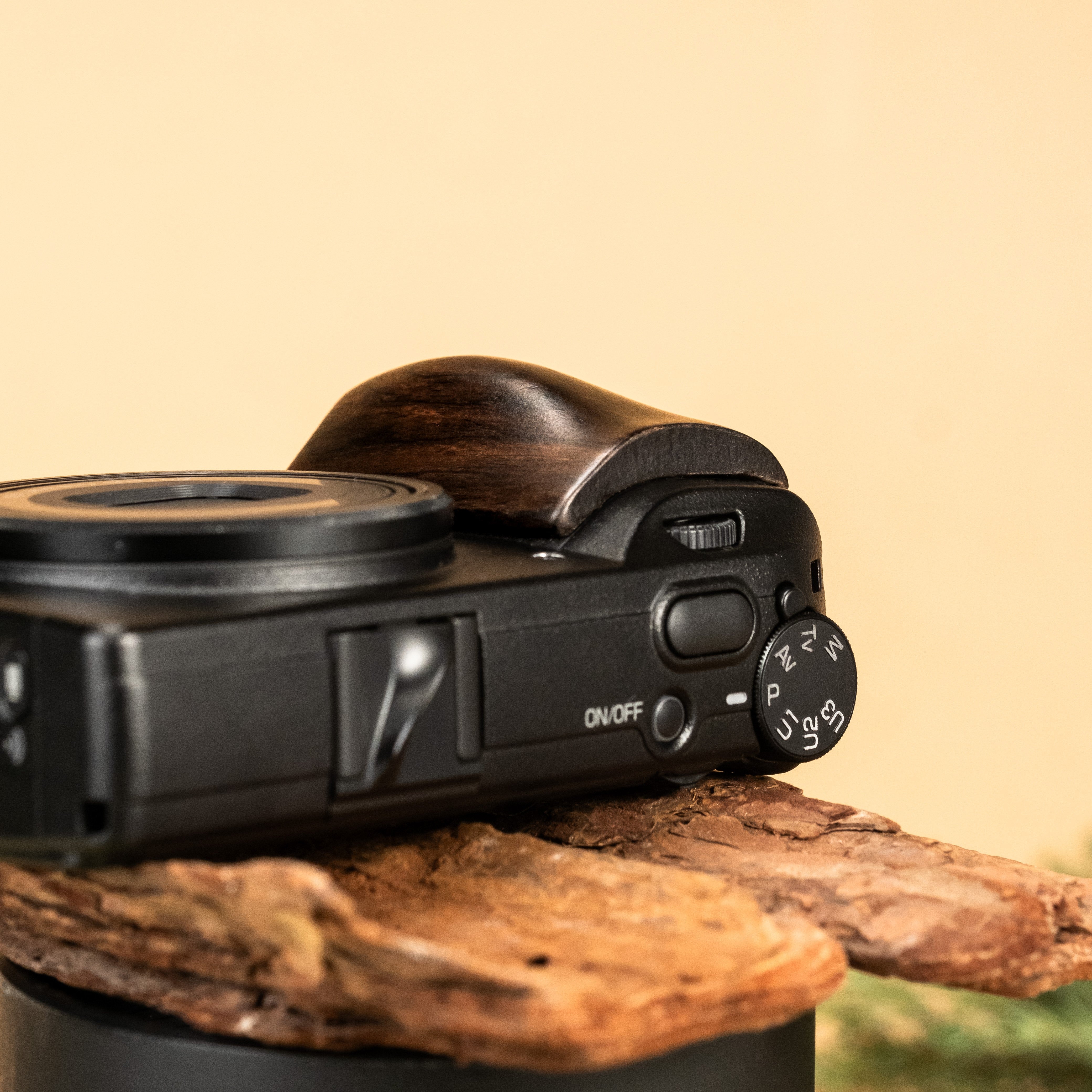 Ricoh GR IV , GR III , GR IIIx Sandalwood Grip Enhances Camera