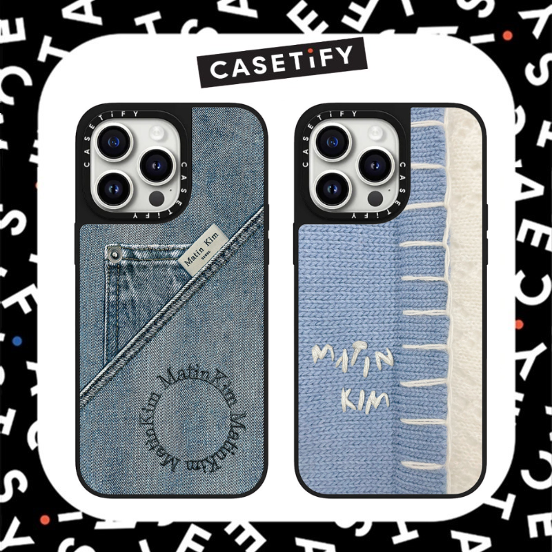 CASETiFY Matin Kim Denim Pattern Shockproof Mirror with MagSafe