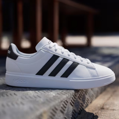 adidas グランド コート2.0 シューズ ホワイト×ブラック GW9214