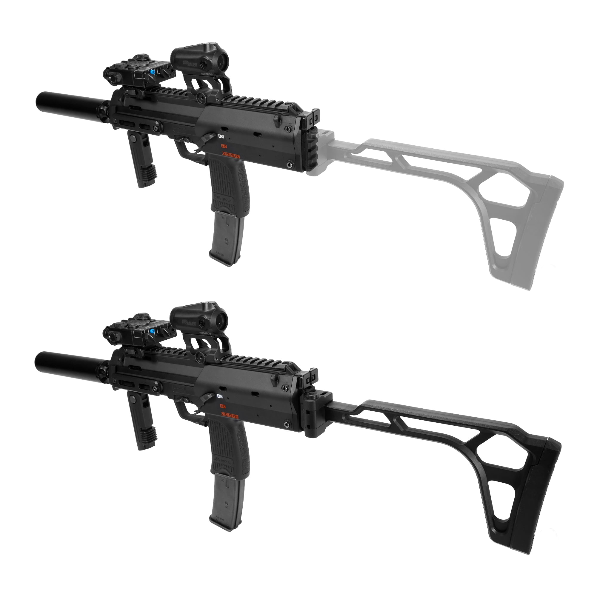 東京マルイ GBB ガスブロ専用 MP7A1 ピカティニーリアストックベース