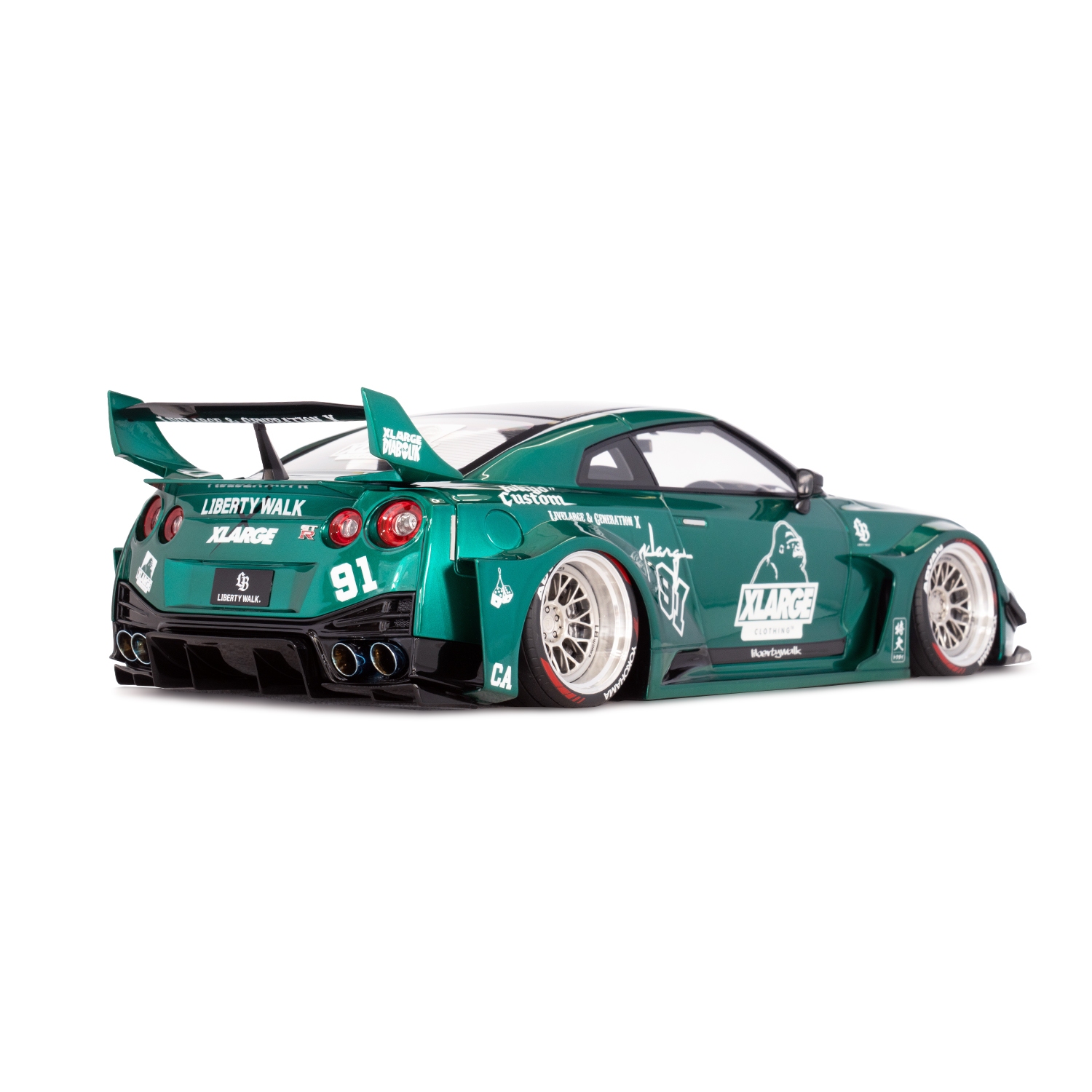 LIBERTY WALK×XLARGE 1/18 Make UP LB-Silhouette WORKS GTR GREEN