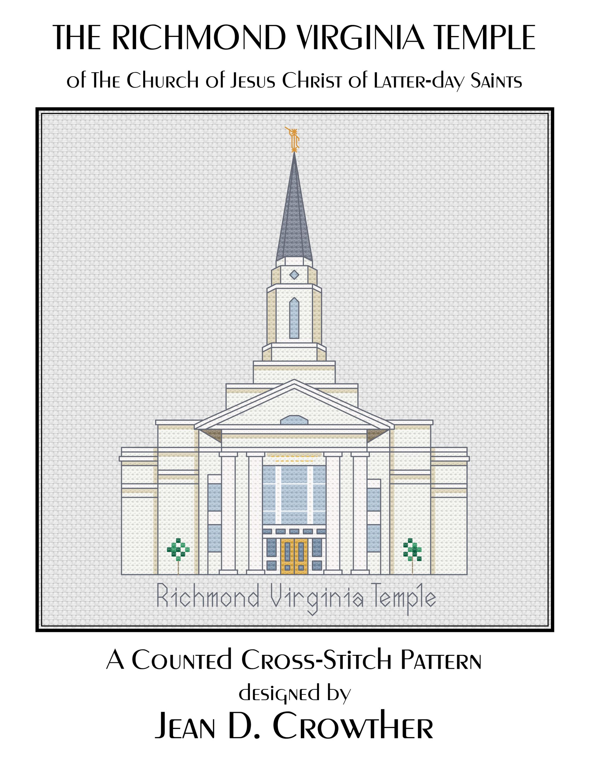 LDS Richmond Virginia Temple Cross Stitch Pattern - Download