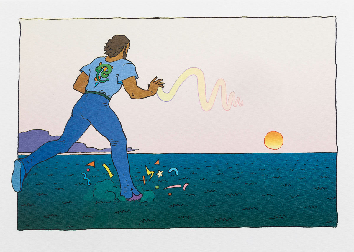 Ex-libris Jean Giraud (Moebius): 2001 after Jesus Christ