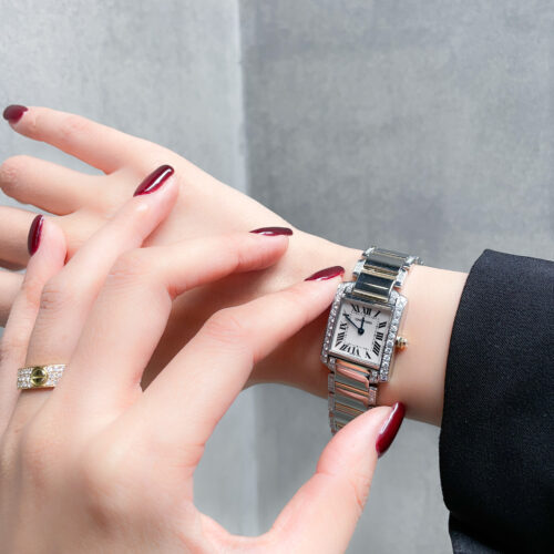 CARTIER / タンクフランセーズ SM コンビ ベゼル&ブレスサイドフル