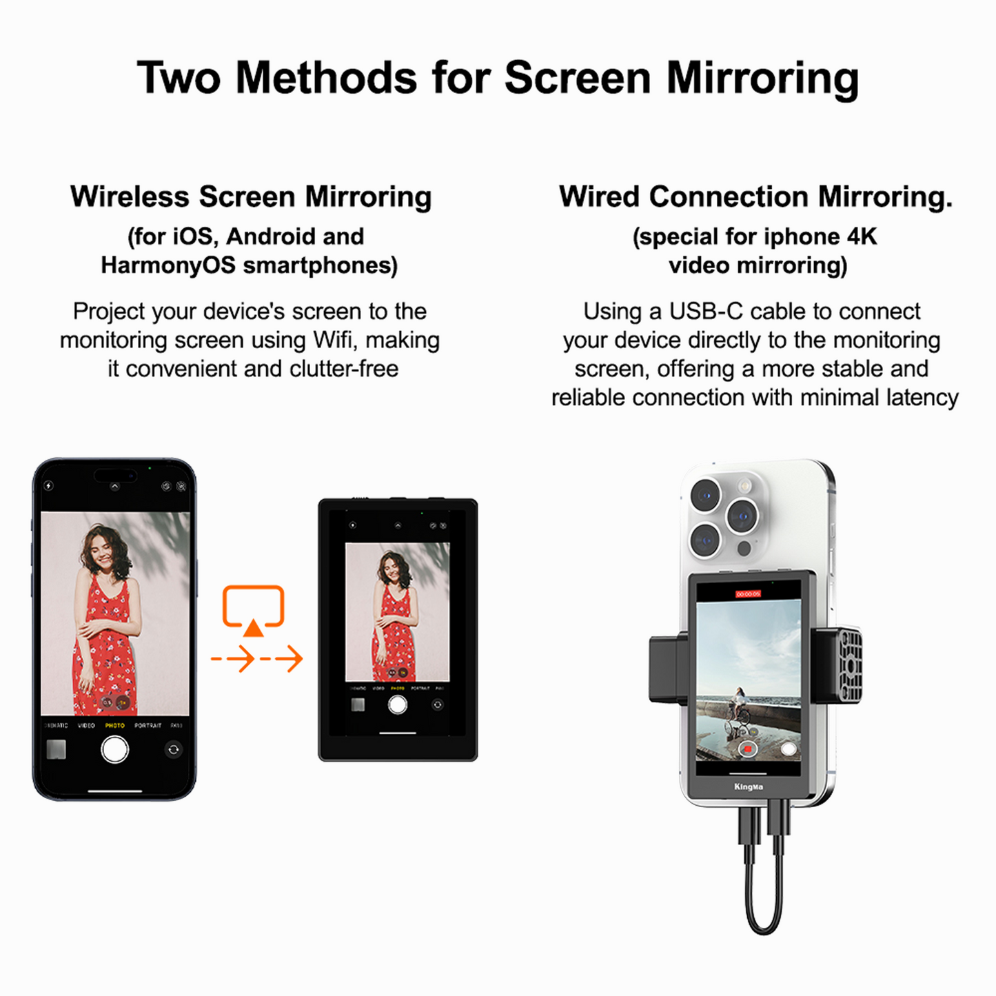 Buy KingMa PH01-Max Vlog Selfie Monitor Magnetic Phone Clip