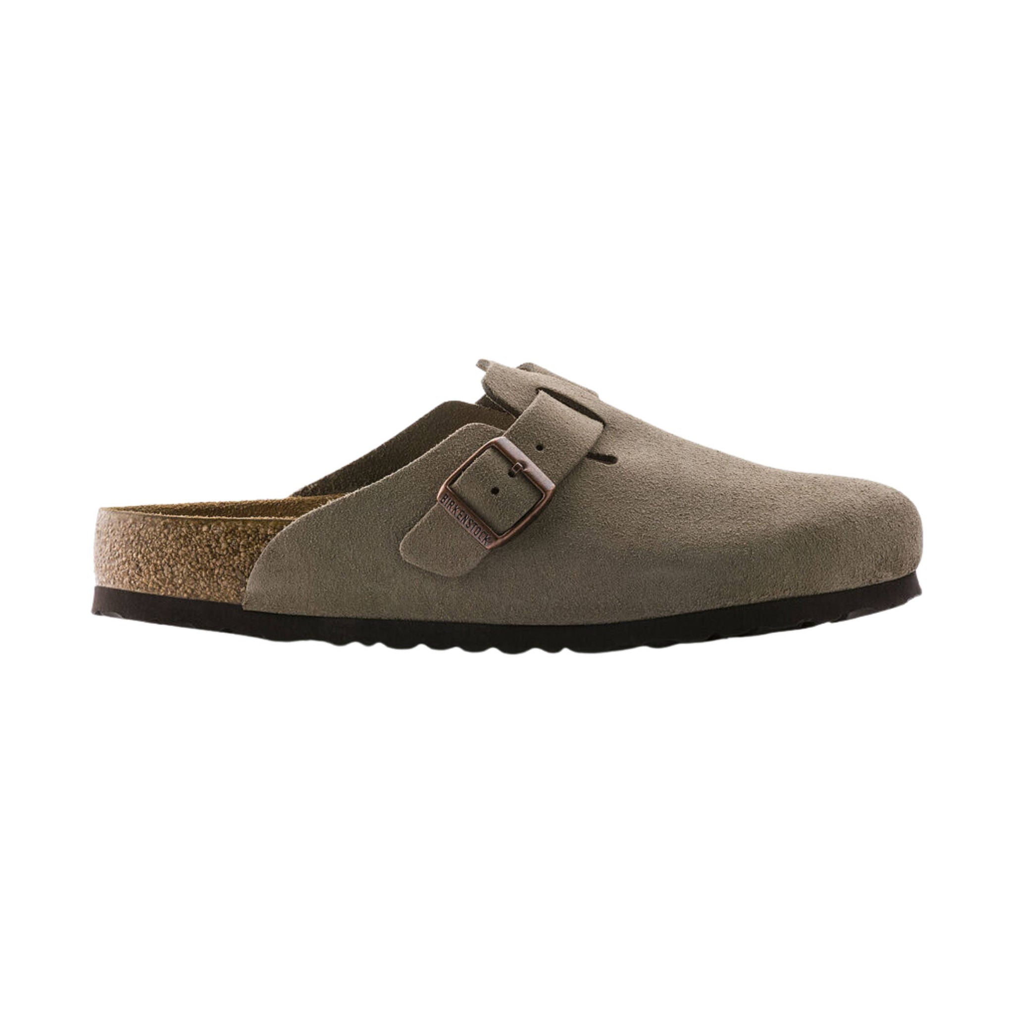 Birkenstock Boston Soft Footbed - Suede Taupe – Lenny's Shoe & Apparel