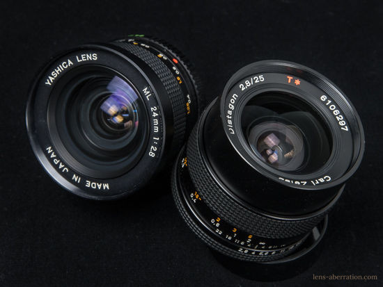 銘玉比較】Distagon T＊25mm F2.8×ML 24mm F2.8 外観レビュー | 収差Love