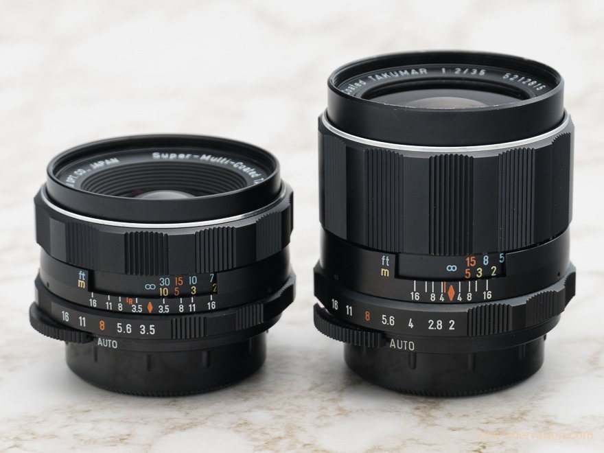 タクマー比較】SMC TAKUMAR 35mm F2 vs. F3.5 | 収差Love