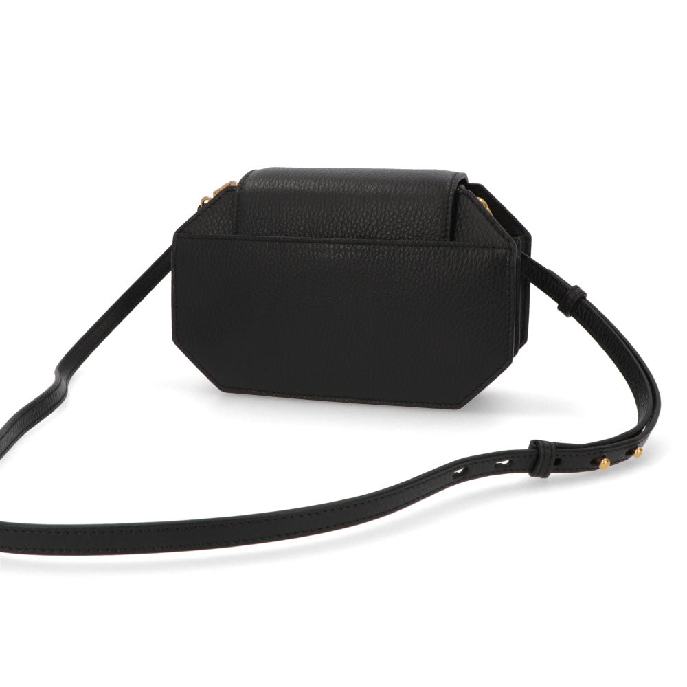 BALLY ショルダーバッグ ブラック レザー ロゴ ゴールド金具 – LE CHIEN