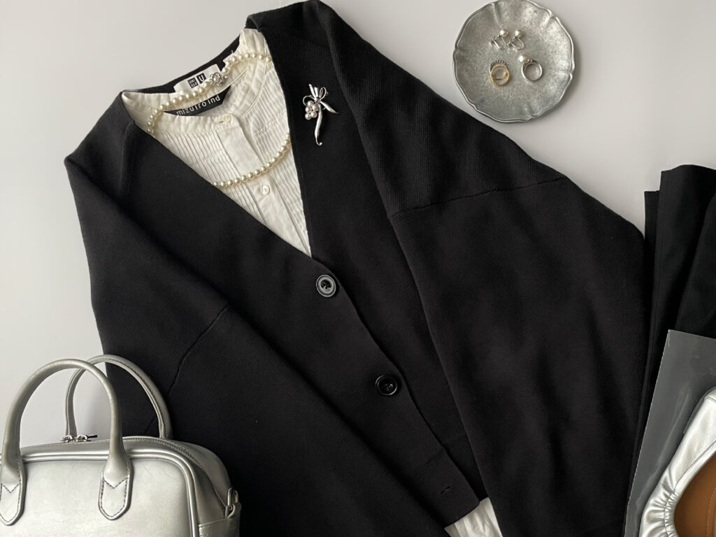 MIKIMOTOのパールブローチで卒業式PTA お手伝い妄想コーデ ＃明日なに