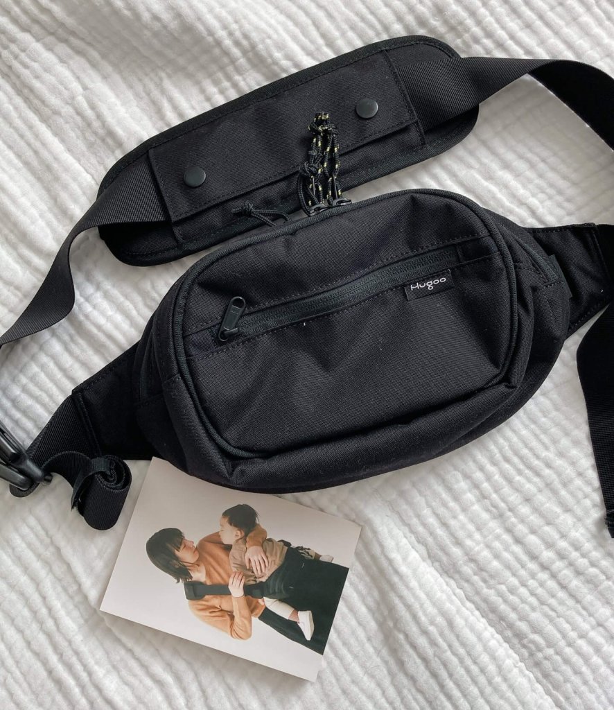 Hugoo Hugoo ヒップシート ショルダーバッグ ブラック 公式】Hugoo