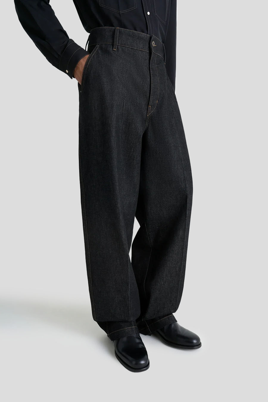 LEMAIRE - DARK GREY MAXI BARREL WORKWEAR PANTS – LE LABO STORE