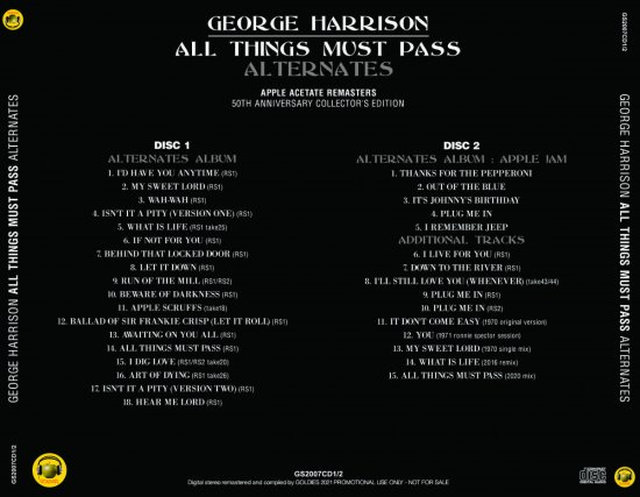 ジョージ・ハリスン / オール・シングス・マスト・パス～オルタネイツ