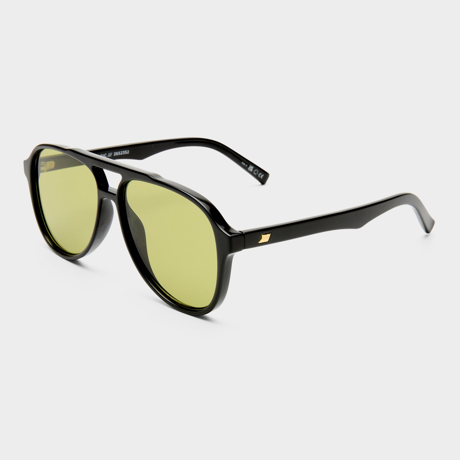 Tragic Magic Black Uni-Sex Aviator Sunglasses | Le Specs