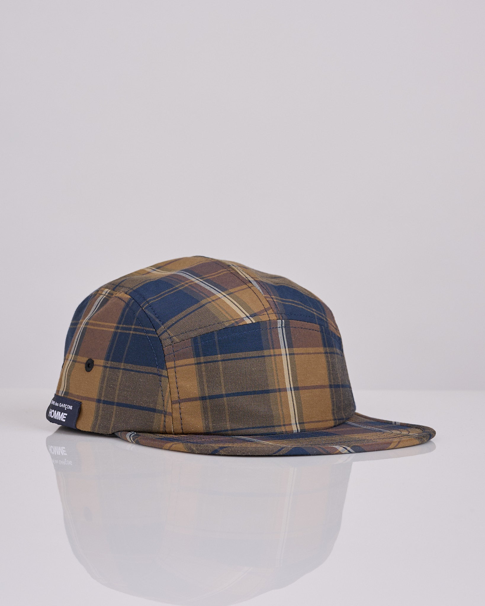 COMME des GARÇONS HOMME Briefing Check 5-Panel Cap Brown Khaki