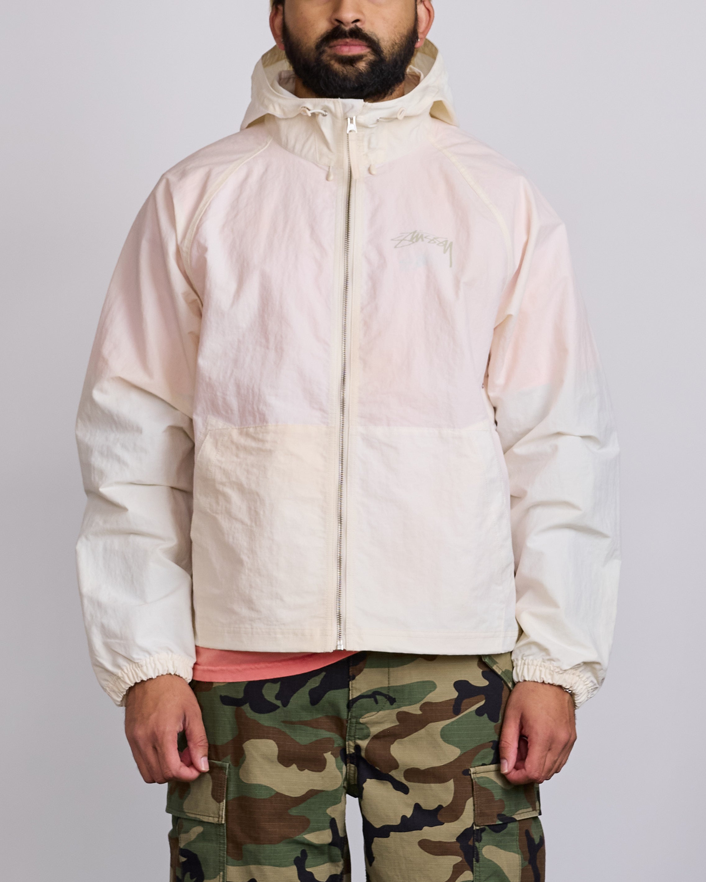 Stussy Nylon Beach Shell Jacket Bone – LESS 17