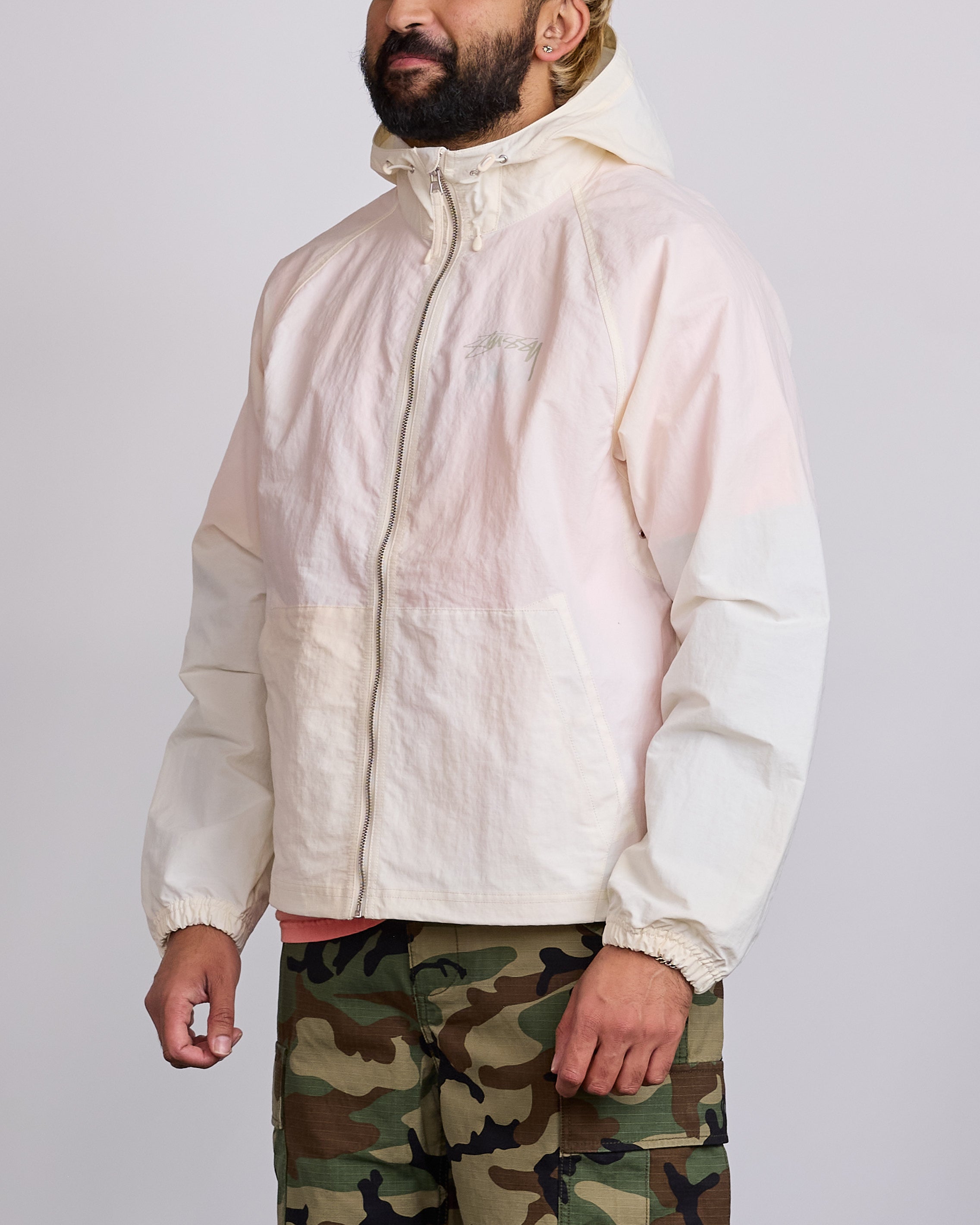 Stussy Nylon Beach Shell Jacket Bone – LESS 17