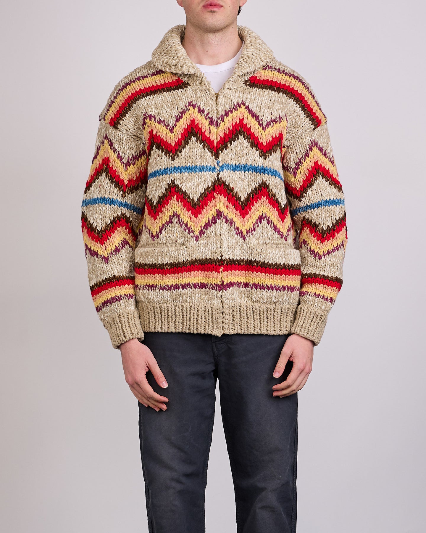 visvimCowichanHandKnitZipSweat